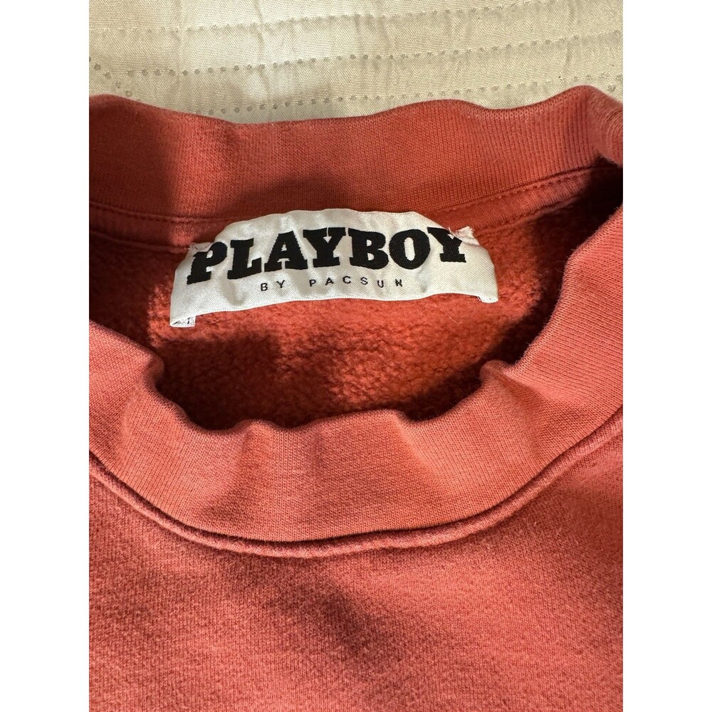 Playboy PacSun Red Crewneck Sweatshirt Bunny Logo Adult Unisex Street Pullover